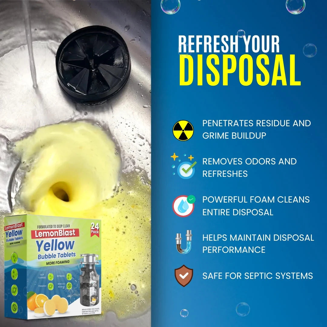 LemonBlast Yellow Bubble Tablets – 24 Pieces
