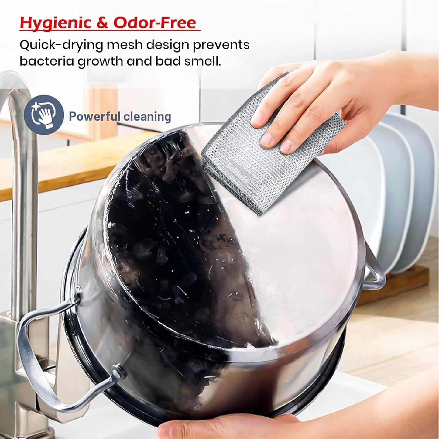 Multipurpose Wire Dishwashing Rags for Wet and Dry Pack of 10