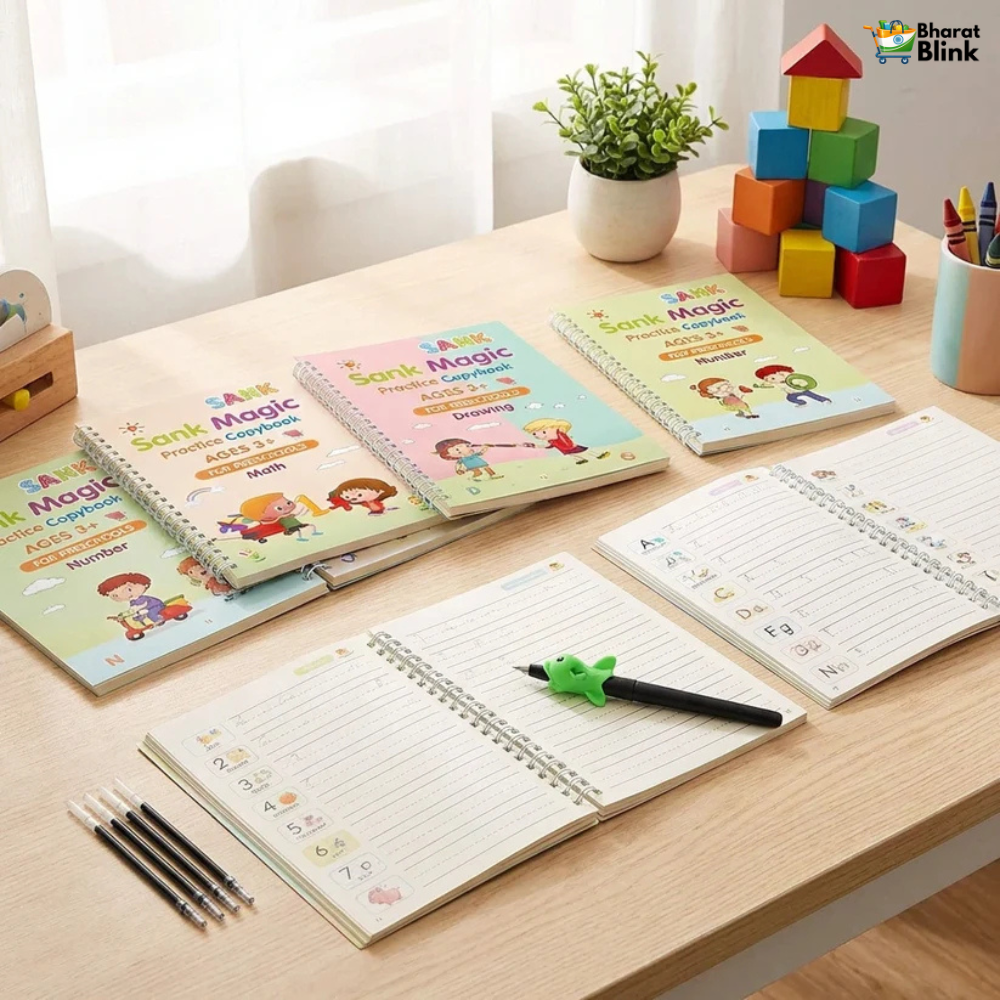 Sank Magic Practice Copybook Set – 4 Books with Pen & Refills