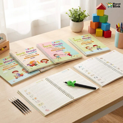 Sank Magic Practice Copybook Set – 4 Books with Pen & Refills