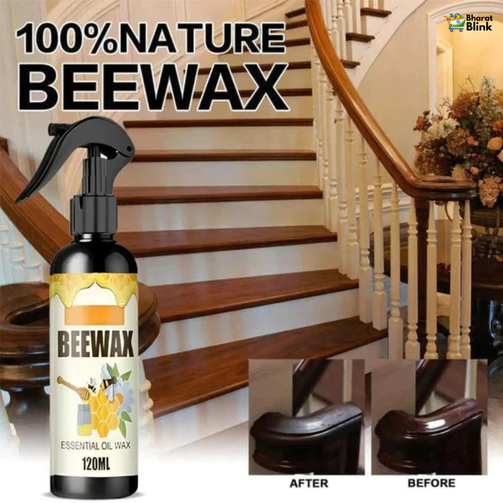 Natural Beeswax Furniture Polish Spray – Wood Cleaner & Shiner (Pack of 2)