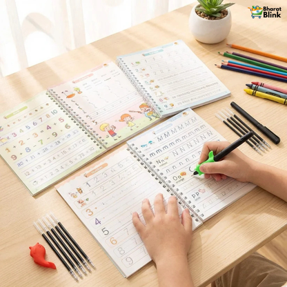 Sank Magic Practice Copybook Set – 4 Books with Pen & Refills