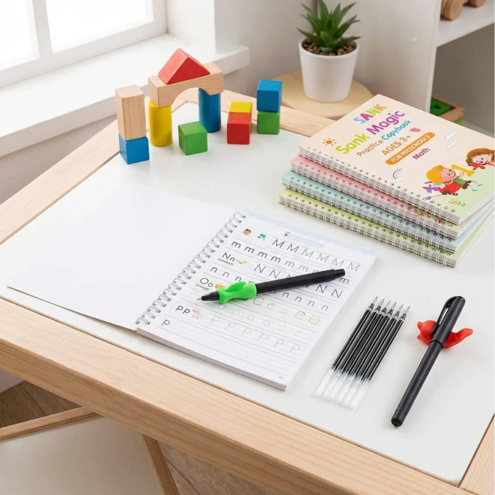 Sank Magic Practice Copybook Set – 4 Books with Pen & Refills