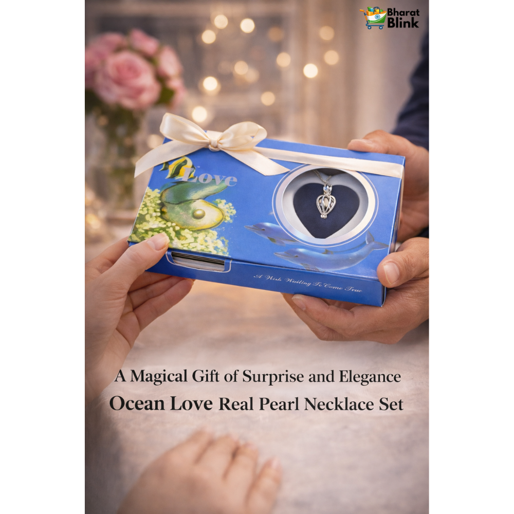 Freshwater Shell Canned Oyster Ocean Love Real Pearl Necklace Set
