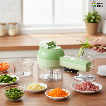 4 in 1 Portable Electric Vegetable Cutter Set