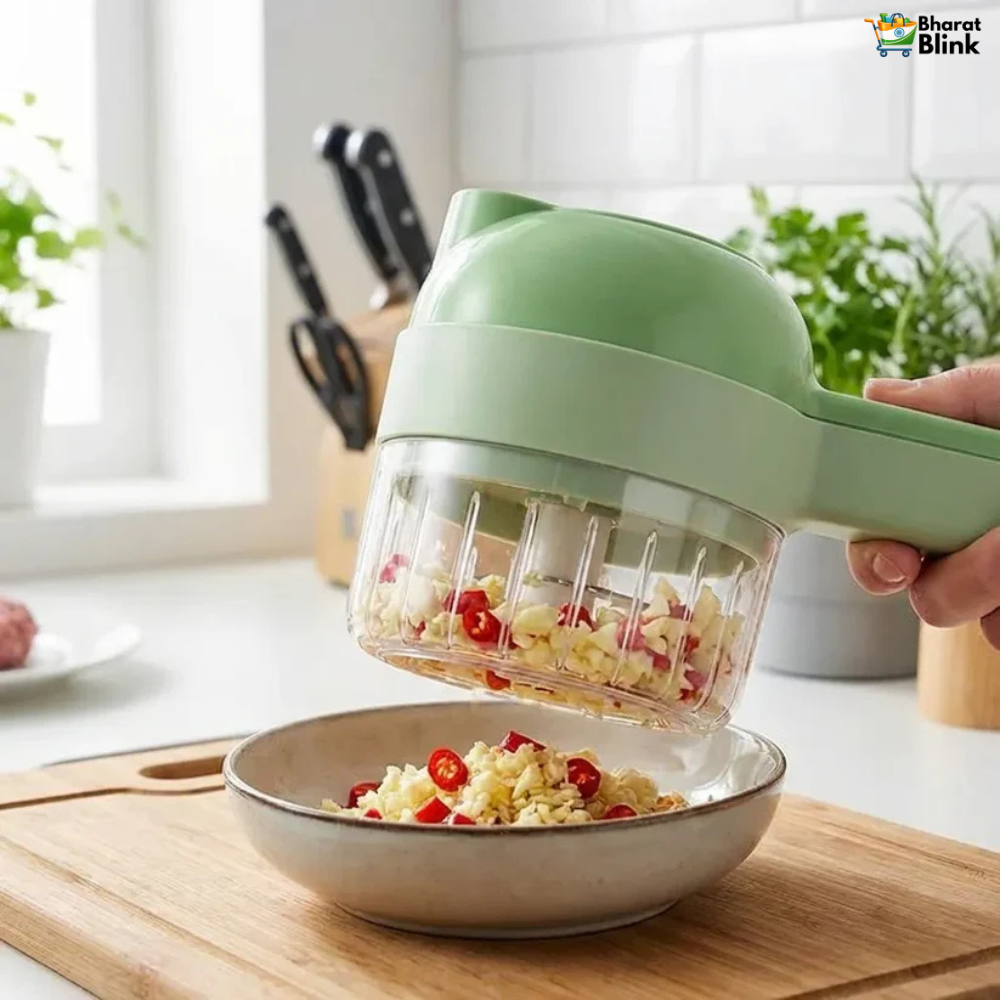 4 in 1 Portable Electric Vegetable Cutter Set