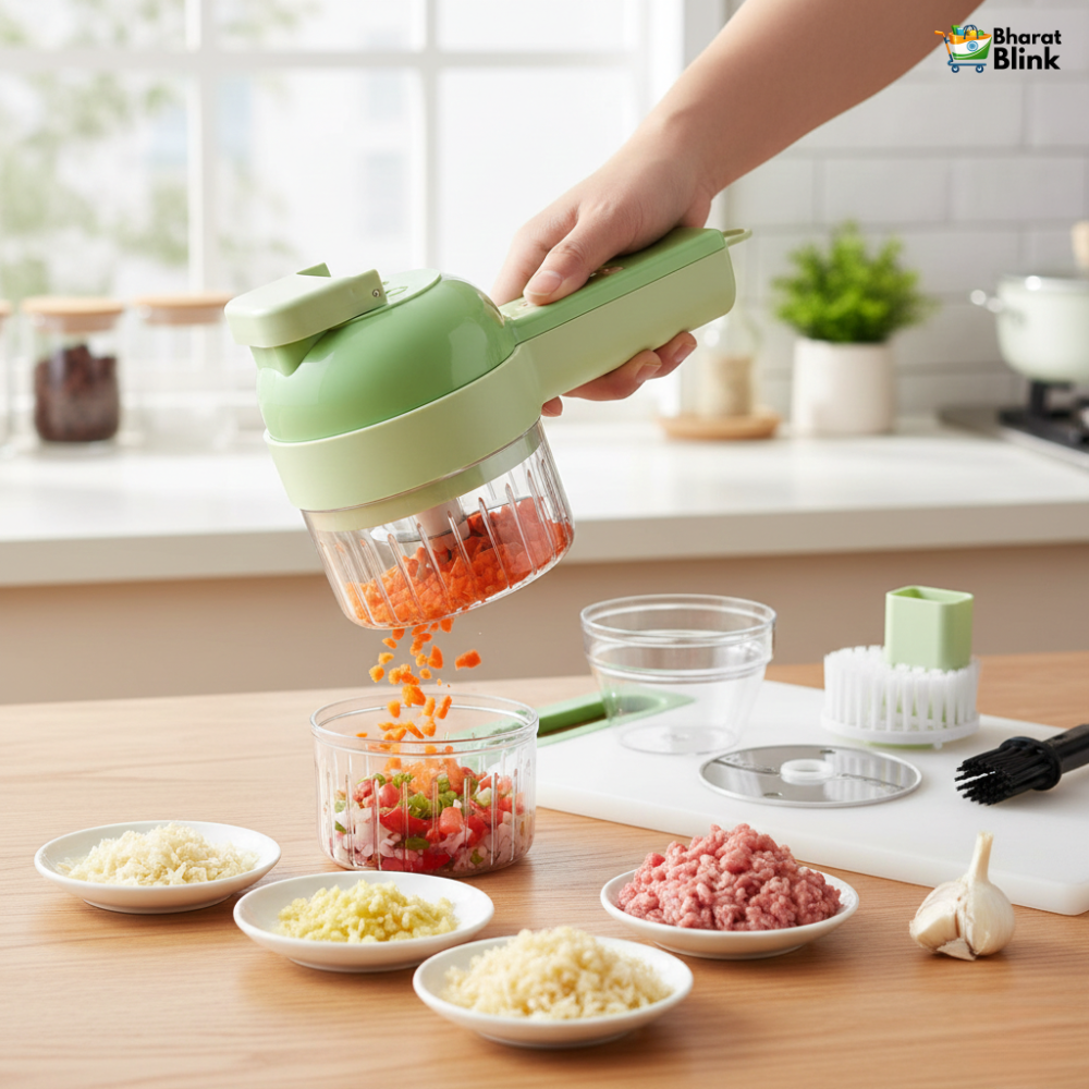 4 in 1 Portable Electric Vegetable Cutter Set