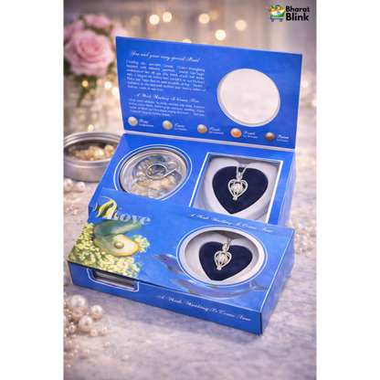 Freshwater Shell Canned Oyster Ocean Love Real Pearl Necklace Set