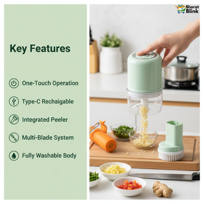 4 in 1 Portable Electric Vegetable Cutter Set