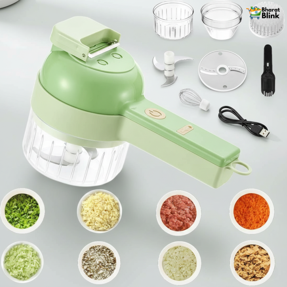 4 in 1 Portable Electric Vegetable Cutter Set