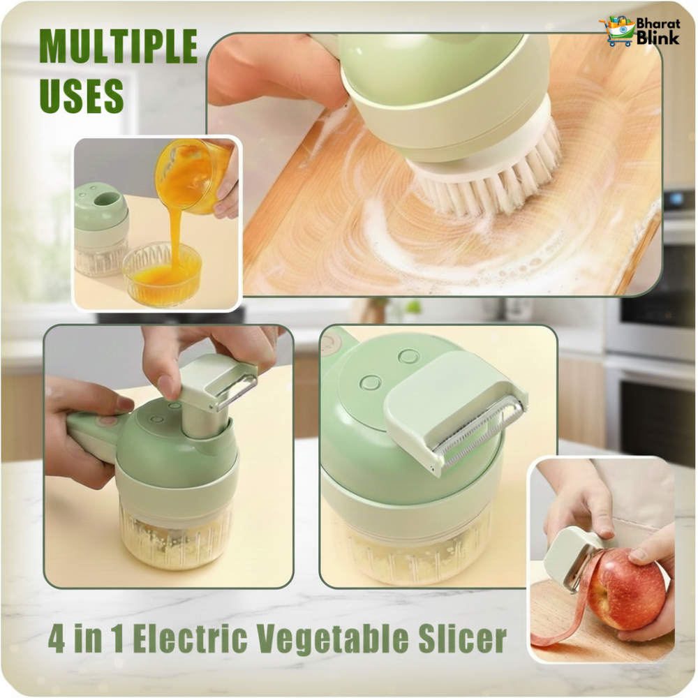 4 in 1 Portable Electric Vegetable Cutter Set