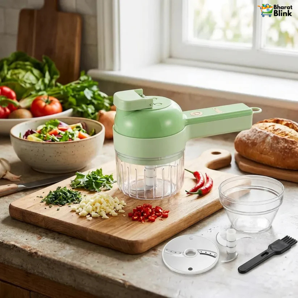4 in 1 Portable Electric Vegetable Cutter Set